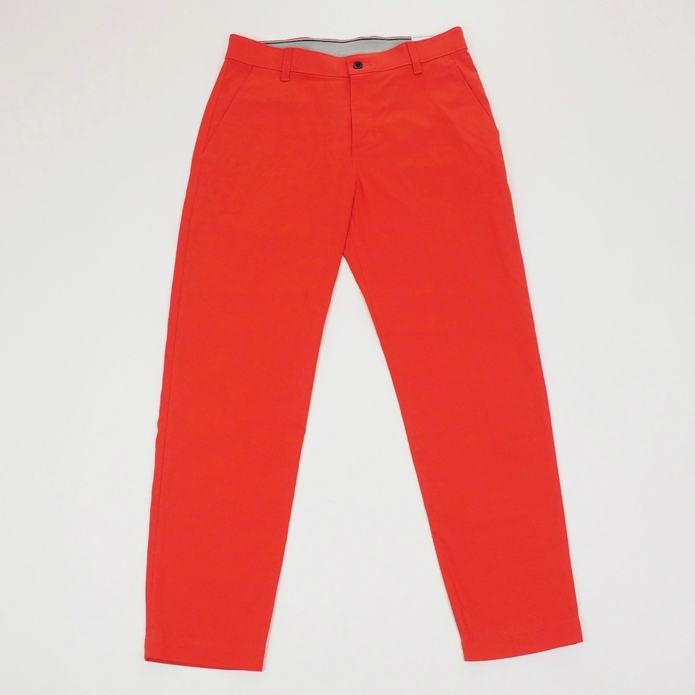 New Nike Golf Dri-Fit UV Chino Pants Mens 32 x 32 Red Dri-Fit Ankle Fit Tapered